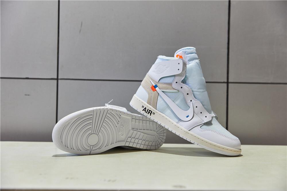 PK GOD X YIFU RETAIL FACTORY X NIKE X OFF WHITE-AIR JORDAN 1-TRIPLE WHITE ready limited